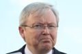 Kevin Rudd has attacked Malcolm Turnbull for having proposed that no asylum seeker or refugee will ever re-enter ...