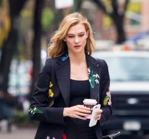 Karlie Kloss is seen in West Village on November 3, 2016 in New York City.