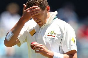 Injury scare: Australian fast bowler Peter Siddle.