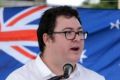 George Christensen speaks at a Reclaim Australia rally in Mackay on July 19.