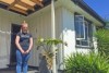 Hairdresser in her front yard in Morwell