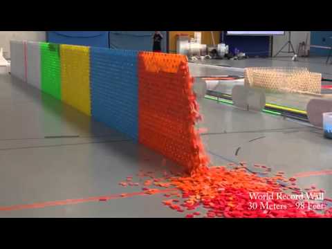 128,000 Dominoes   Falling into past   a journey around the world 2 Guinness World Records)   YouTub