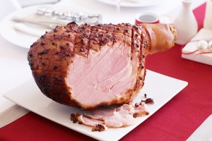 Cranberry and balsamic glazed ham