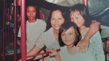 Dai Le (at far right) and her family stayed in a refugee camp in Hong Kong for nine months.