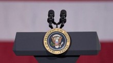 The US presidential podium