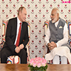 PM Modi meeting the President of Mr. Vladimir Putin