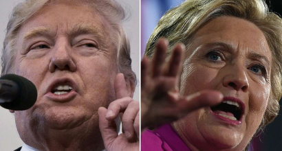 US Republican presidential candidate Donald Trump and Democratic candidate Hillary Clinton (AFP Photo/Mandel Ngan, Jewel Samad)