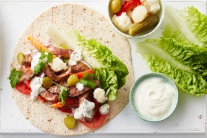 Turkish wraps with garlic sauce