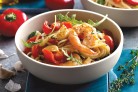 Roast prawn and tomato spaghetti