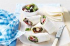 Greek-style lamb wraps