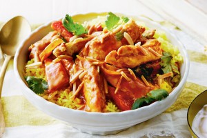 Butter chicken with turmeric rice