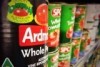 Australian tinned tomatoes on the supermarket shelves