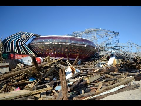 Exploring the Seaside Heights Pier Wreckage from Hurricane Sandy - NJ