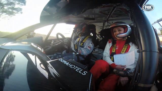 Reporter takes on rally car