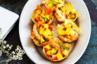 Prawn and mango salsa wonton cups