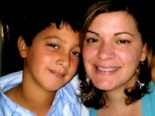 The mother with her son On Mother's Day several years ago, before he became an ice addict. Neither of them can be named.