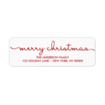 Merry Christmas Simple Hand Lettered Script Label