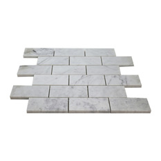 Marble Tile Depot - Bianco Carrara 2x4 Mosaic Polished - Mosaic Tile