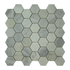 Marble Tile Depot - Oriental White 2'' Hexagon Polished - Mosaic Tile