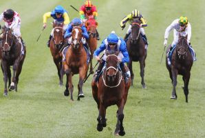 Jockey Hugh Bowman rides Winx