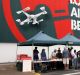 Drone fan 'Tim' has landed himself in trouble for dropping in on a sausage sizzle. 