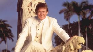 Trump in all white. 