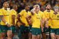 Rout: The Wallabies were well and truly thumped by the All Blacks.