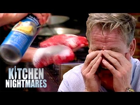 DISGUSTING Restaurant Sprays Their Steaks Before Cooking! | Kitchen Nightmares