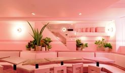 Look inside an entirely pink restaurant in New York City