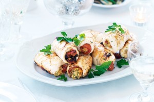 Stuffed chicken with chargrilled capsicum