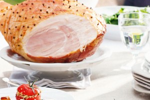 Maple-glazed ham