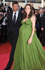 May 2008: Angelina Jolie looks radiant while pregnant with twins on the red carpet at the Cannes Film Festival. Picture: Pascal Le Segretain/Getty Images