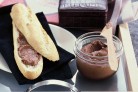 Baguette with chocolate spread