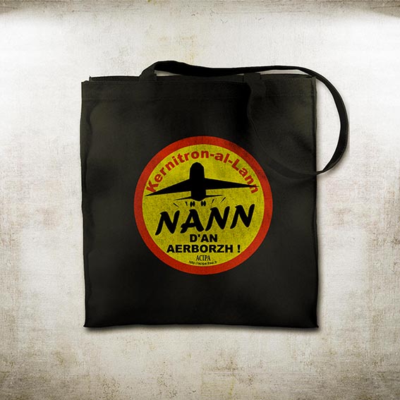 Sac NOIR avec visuel NANN D'AN AERBORZH !