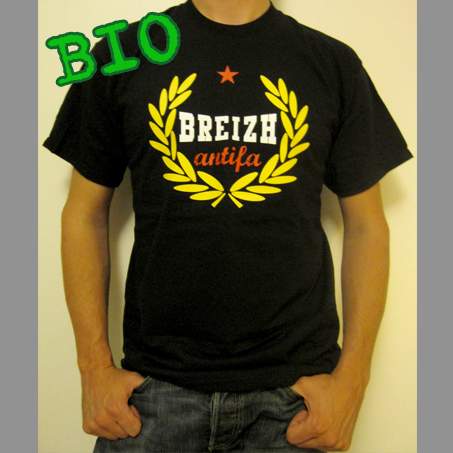 T-shirt BIO homme Laurier BZH Antifa