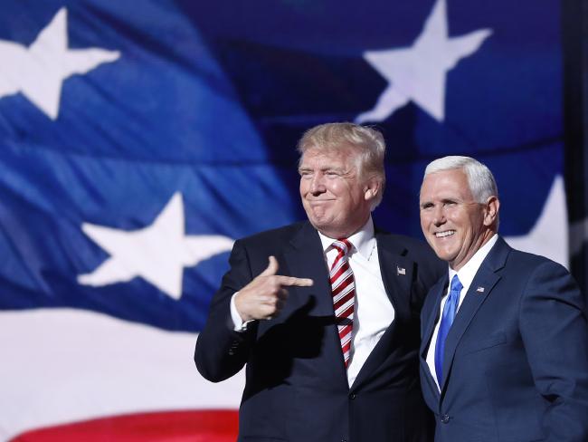 Gov. Mike Pence of Indiana is tipped to hold a powerful VP role given Trump’s lack of experience. Picture: AP Photo/Mary Altaffer.