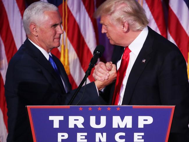 Vice President-elect Mike Pence and Republican president-elect Donald Trump barely knew each other before their campaign and Mr Pence initially backed Ted Cruz. Picture: Mark Wilson/Getty Images/AFP