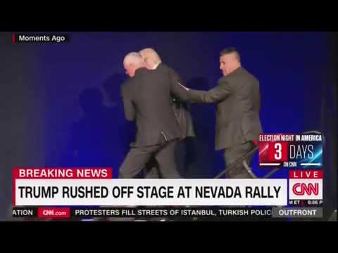 BREAKING  Donald Trump Rushed Off Stage at Nevada Rally by Secret Service   Mediaite