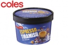 Coles Brand Espresso Tiramisu Ice Cream 500ml