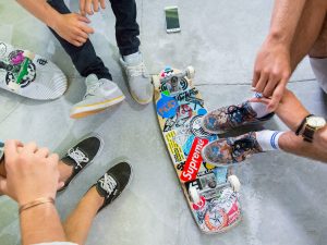 Spare room converted into ultimate teen hangout