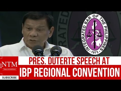 LIVE: President Duterte Speech to LAWYERS at Integrated Bar of the Philippines