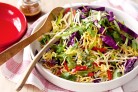 Asian soft noodle cabbage salad