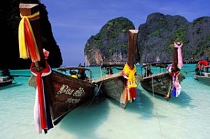 Thailand, Krabi province, Phi Phi Leh island, Maya Bay. AFP