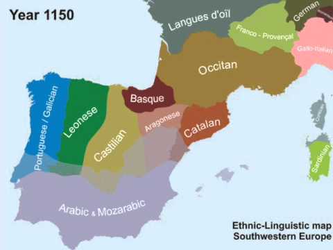 Ethnic - Linguistic map Southwestern Europe - Complete