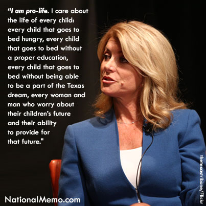 Wendy Davis repurposes pro-life