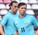 BANGKOK, THAILAND - NOVEMBER 08: Craig Goodwin looks during an Australia Socceroos training session at SCG Stadium on ...