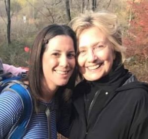 A picture of a smiling Hillary Clinton after the election has gone viral on Facebook.