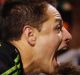 Mexico players celebrate their winning goal against the United States during the second half of a World Cup qualifying ...