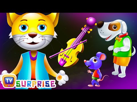 Surprise Eggs Nursery Rhymes Toys | Hey Diddle Diddle | Learn Colours & Domestic Animals | ChuChu TV