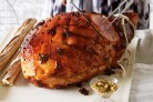 Ginger and maple-glazed Christmas ham